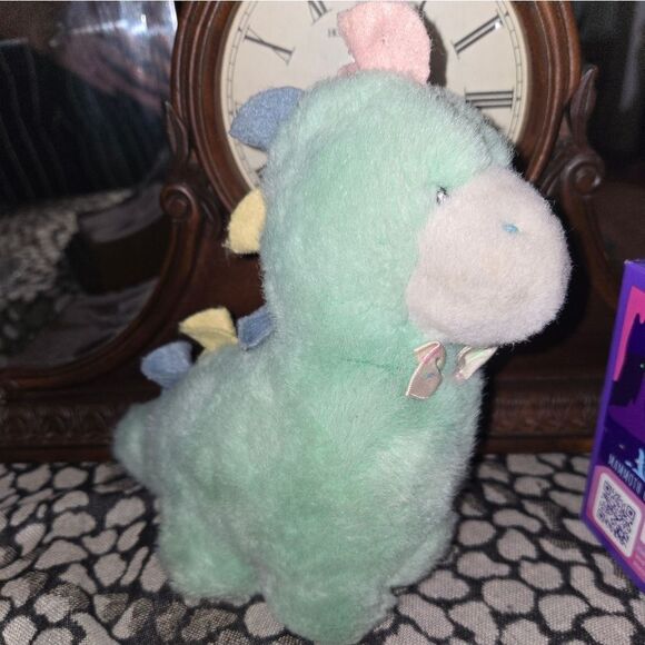 Vintage Eden Dinosaur Plush Musical Head Moves Pastel Green Working Conditions - Picture 11 of 16